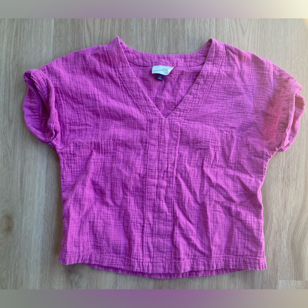 Gauzy Pink Cotton Top